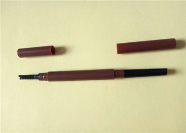 Doppia matita di sopracciglio capa di Taupe, matite di plastica 142 * 11mm della spazzola del sopracciglio