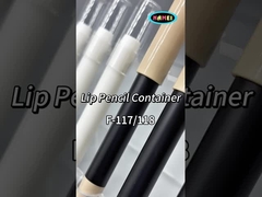 Tubi per rossetto a matita di plastica trasparente con spazzola lucente per imballaggi cosmetici