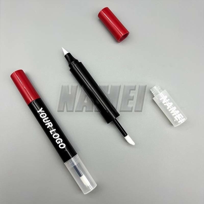 Un buon prezzo. 2 in 1 tubo di ombrello per occhi liquidi tubo vuoto di eyeliner di plastica con bacchetta con logo personalizzato imballaggio cosmetico in linea